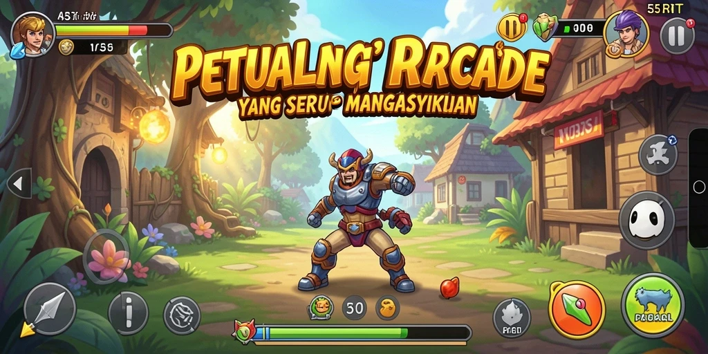 Tampilan gameplay <strong>55RT</strong> yang penuh aksi dan warna.