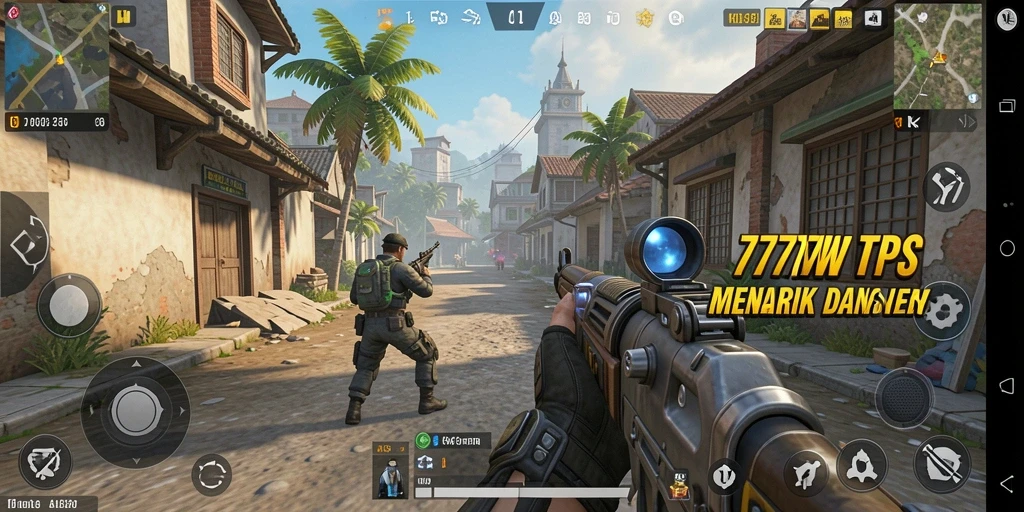 Tampilan seru dari gameplay <strong>7777W</strong> yang penuh aksi TPS.