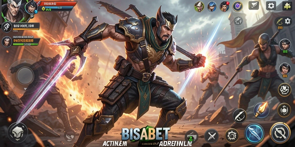 Tampilan gameplay BISABET yang penuh aksi dan seru.