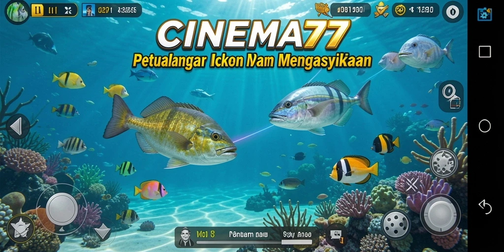 Tampilkan gameplay seru saat menembak ikan di CINEMA77.