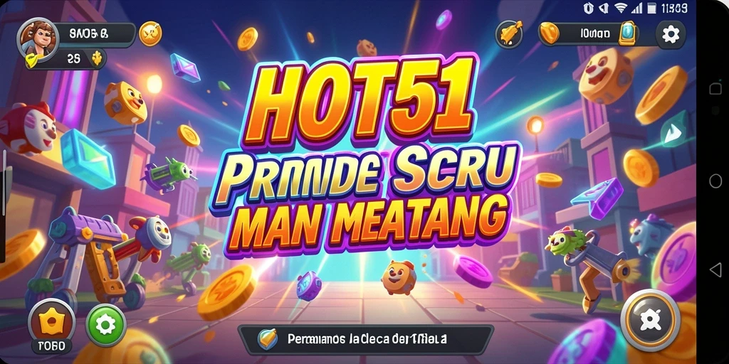 Screenshot HOT51 menampilkan aksi seru dalam permainan arcade.
