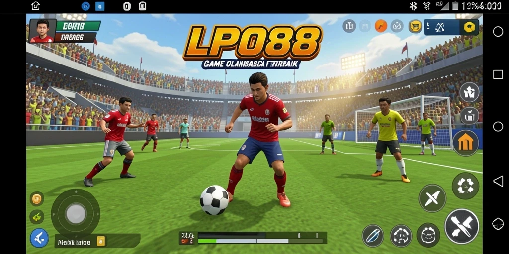 Screenshot LPO88 menampilkan aksi seru dalam permainan olahraga.