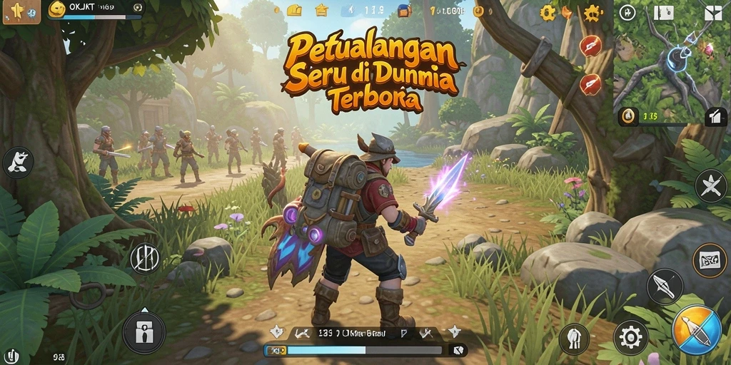 Gameplay seru di dunia terbuka yang luas dan interaktif.