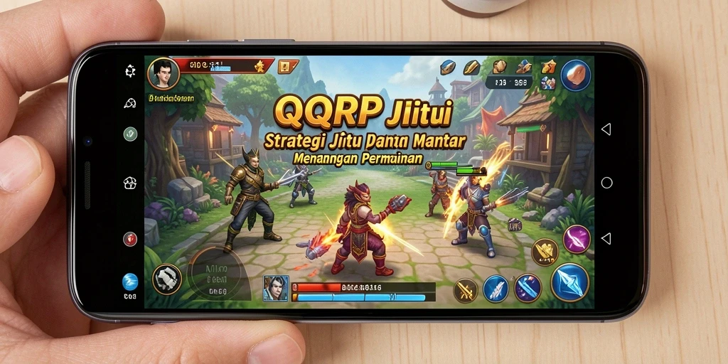 Screenshot QQRP menampilkan aksi gameplay strategi yang menegangkan.