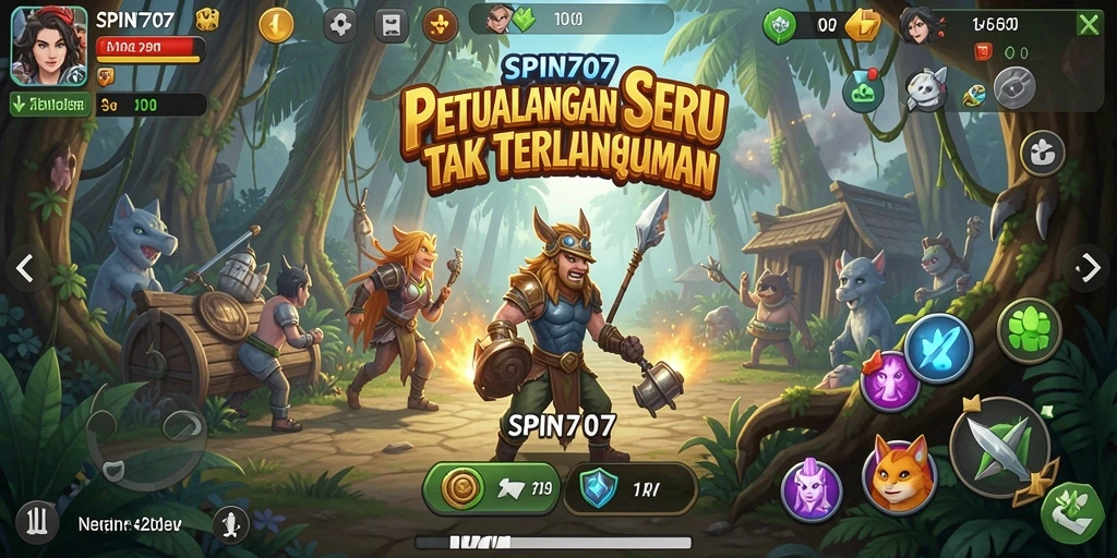 Tampilan gameplay SPIN707 yang mendebarkan dan penuh warna.