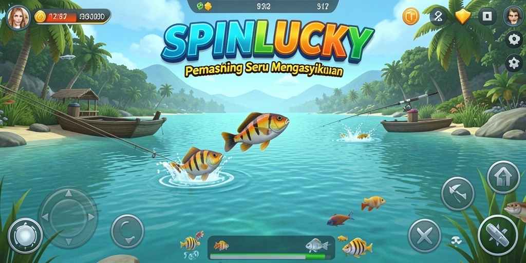 Gameplay SPINLUCKY menampilkan pengalaman memancing yang mendebarkan.