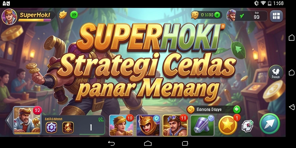 Tangkapan layar gameplay SUPERHOKI menampilkan aksi strategi yang intens.