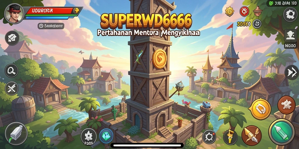 Menampilkan gameplay intens dalam Tower Defense yang menarik.