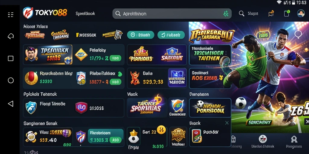 Screenshot menunjukkan pengalaman taruhan intens di TOKYO88.