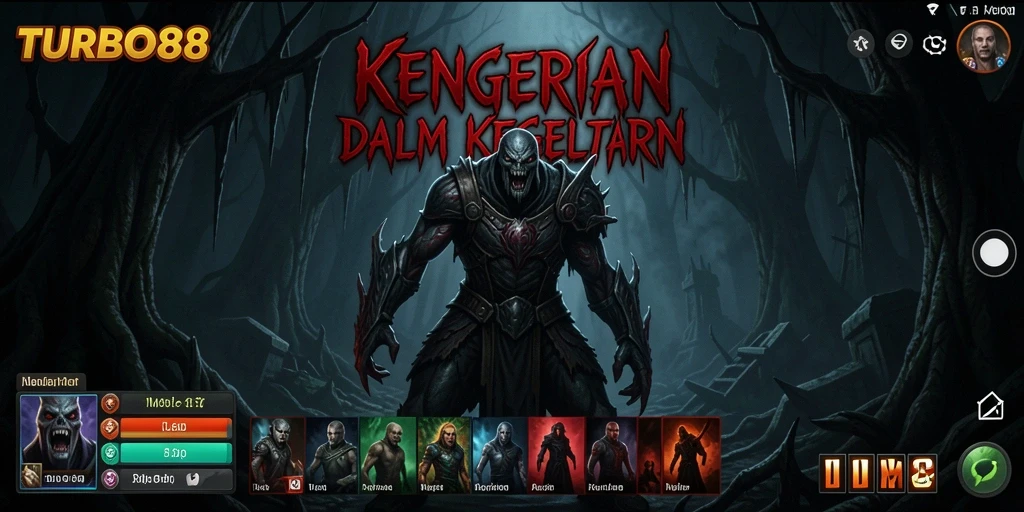 Screenshot gameplay TURBO88 menampilkan suasana menegangkan dan mencekam.